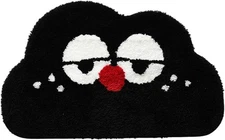 Funny Face Bath Mat, Bathroom Plush Shower Rugs, Non-Slip Rubber, Light-Weigh...