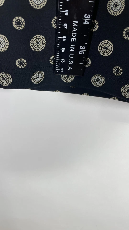 Falda lápiz Liz Claiborne para mujer cintura elástica estampado geométrico negra talla M Foto 3 de 4