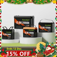 LiFePO4 Lithium Iron Phosphate Battery 50AH 100AH 200AH 12V for Marine Solar RV