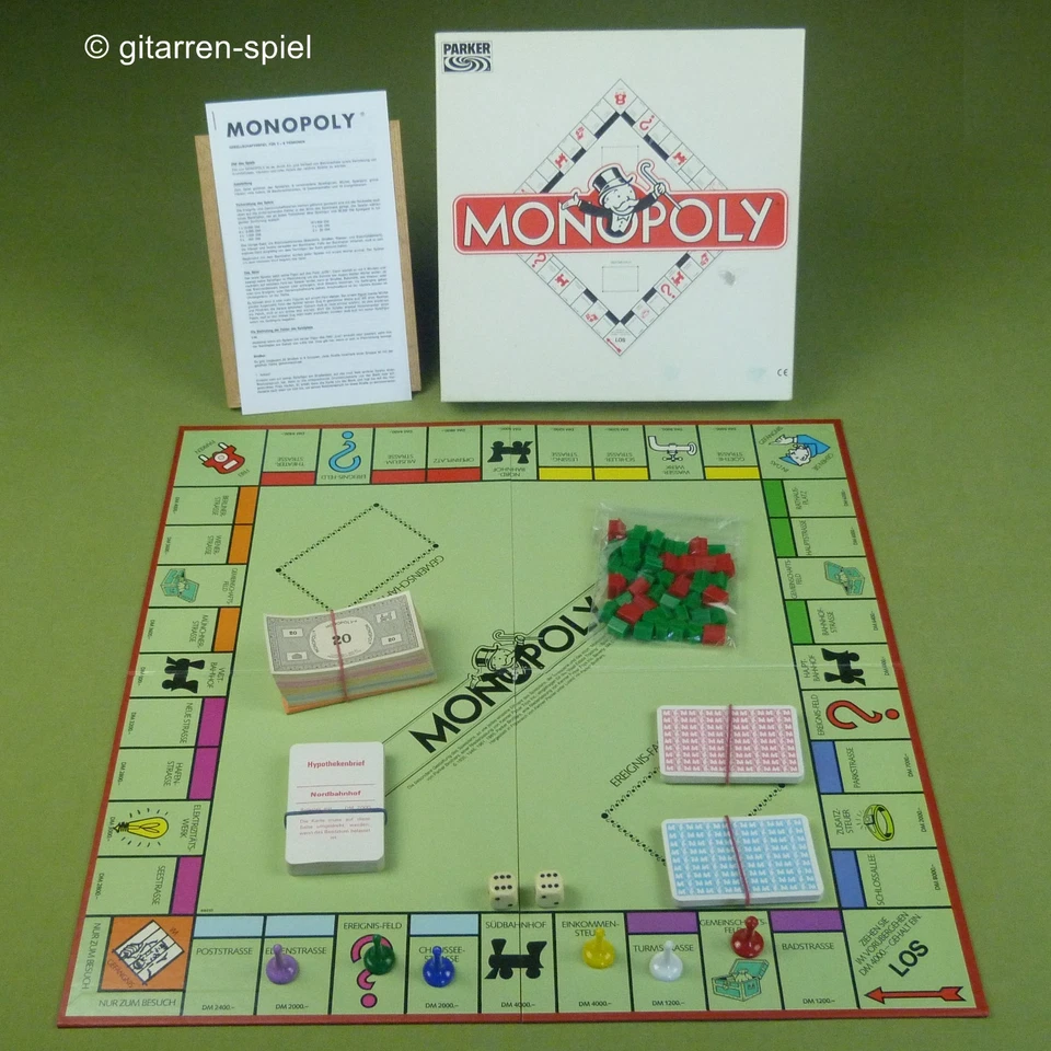 Monopoly - Komplett Top! DM-Version! Quadratische Ausgabe von Parker - Bild 1 von 4