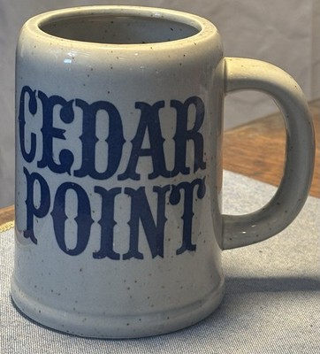 Vintage Cedar Point Amusement Park Stoneware Beer Mug, Manufactured in Japan.