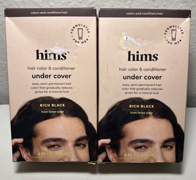 2x-hims Hair Color & Conditioner Under Cover Rich Black 5 Oz