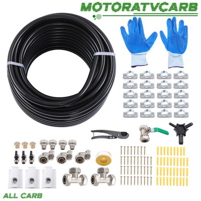 ALL-CARB 3/4'' × 100FT Shop Air Line Kit HDPE Compressed Air Piping System Kit