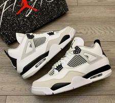 Jordan 4 Retro "Military Black" Men's Mid Top Basketball Shoes Size 7-12