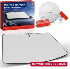 A-Premium Windshield Sunshade, Foldable Car Sun Shade with Storage Bag Compati