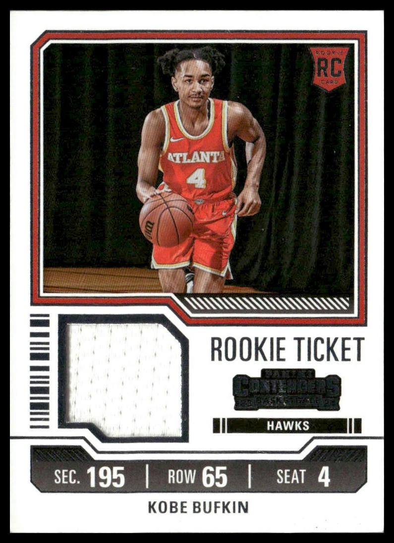 2023-24 Panini Contenders #RTS-BUF Kobe Bufkin Rookie Ticket Swatches
