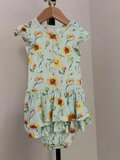 Birdie Bean Bamboo Sunflower Twirl Dress