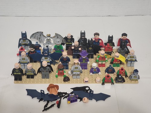 Lego Minifigure Lot Batman Superman Joker Accessories