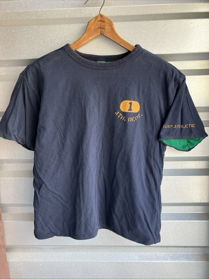 Camisa Reversible Doble Cara Pista Atlética Gap Vintage Años 70 80 Pequeña 19x22 EE. UU. Foto 2 de 4