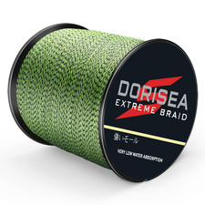 Dorisea Extreme Braid 100 Pe Multi-Colorfluorescent Greenblack Braided Fishing