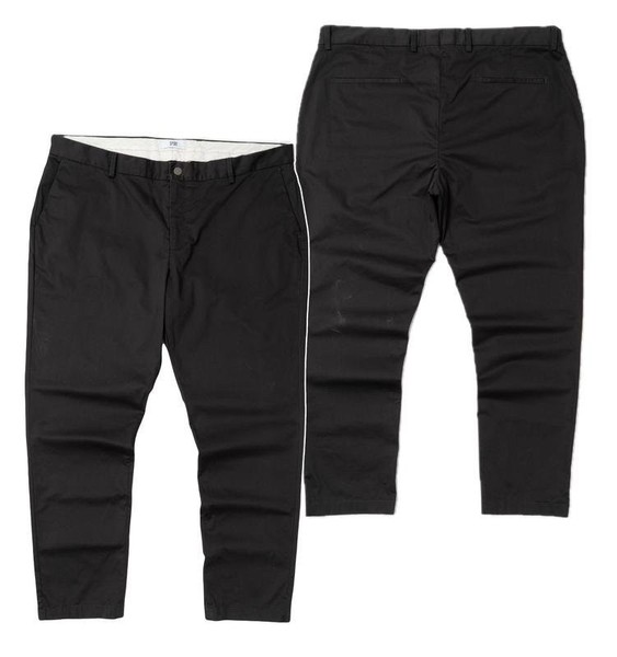 Men Spoke Trousers Black Cotton 40 / XXL / 54