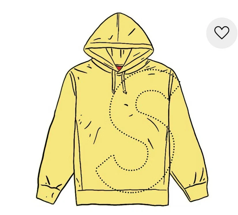 Sweat à capuche Supreme Laser Cut S Light Lemon taille L neuf authentique