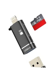 Lightning to USB Adapter(2 in 1)for iPhone 14 Micro SD Card Reader for Apple 