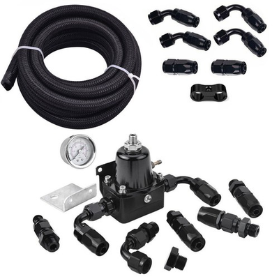 #ad 6AN Tunable Fuel Pressure Regulator Set Fitting Connection End EFI Bypass Kit Un $49.99