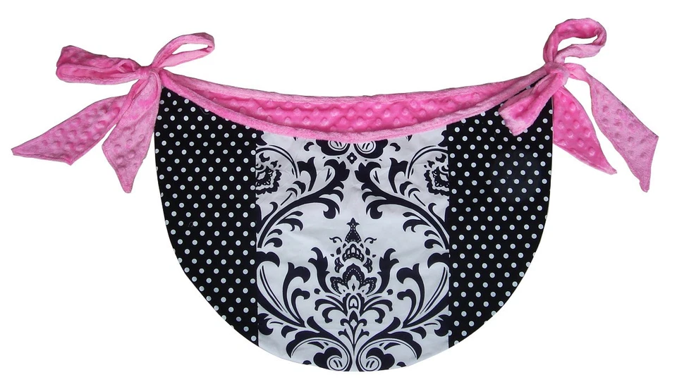 Juego de ropa de cama para cuna infantil de 12 piezas para bebés bebés niñas y niños - rosa damasco Foto 4 de 4