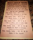 ADULT MOVIE program CALENDAR flyer lot (4) early 1980s BECKY'S DRIVE-IN SEKA — photo 1