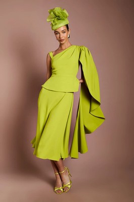 Coast Lime Fit & Flare Kleid Damen Anlass Kleider