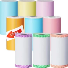 9 Rolls of Thermal Printer Paper Just 3 Rolls of Adhesive 57 X 30 Mm Mini Printi