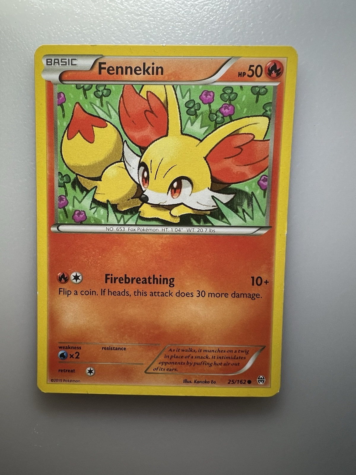 1x Fennekin 25/162 - Breakthrough - Common - Pokemon Card TCG - NM 1218#39-41