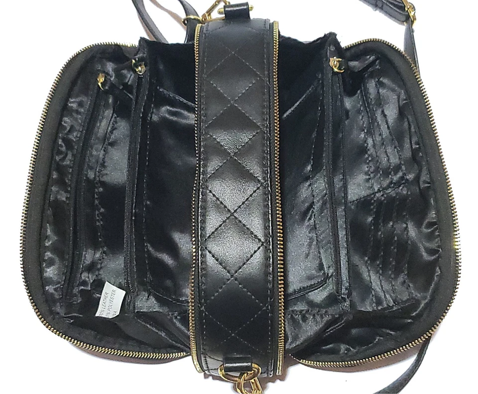 Bolsos Bandolera de Hombro de Diseñador 100% Cuero Negro Ligeramente Usados Foto 3 de 4