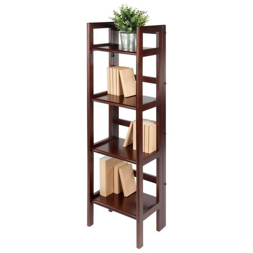 4 Tall Tier Thin Bookshelf Bookcase Vertical Shelf For Wall Book Small Narrow - Picture 8 of 8