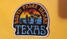 South Padres Island Texas Embroidered Patch approx 3.5x3.5"