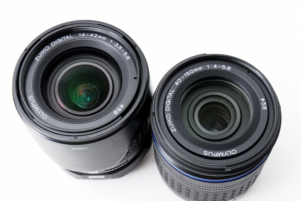 Olympus PEN E-PL6 16MP 14-42/40-150mm Lens Set Red [Exc+++] w/8GB