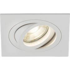 Square Tilt Architectural Ceiling Downlight Fitting 10W GU10 White MLA
