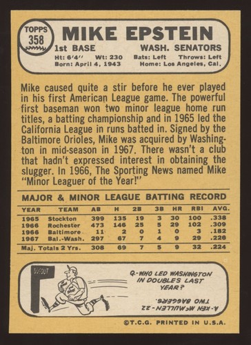 Set builders: 1968 Topps 300-399 VG/EX & better, FREE shipping - Picture 177 of 323