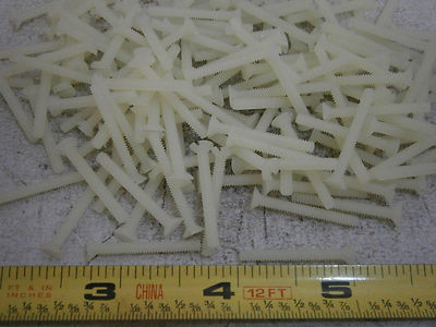Machine Screws #4/40 x 1'' Long Slotted Flat Head Nylon Lot of 100 #5673