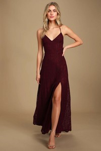 madalyn burgundy lace maxi dress