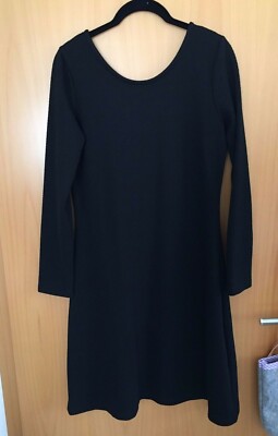 ESPRIT edc Stretchkleid Größe L schwarz Waffelstruktur