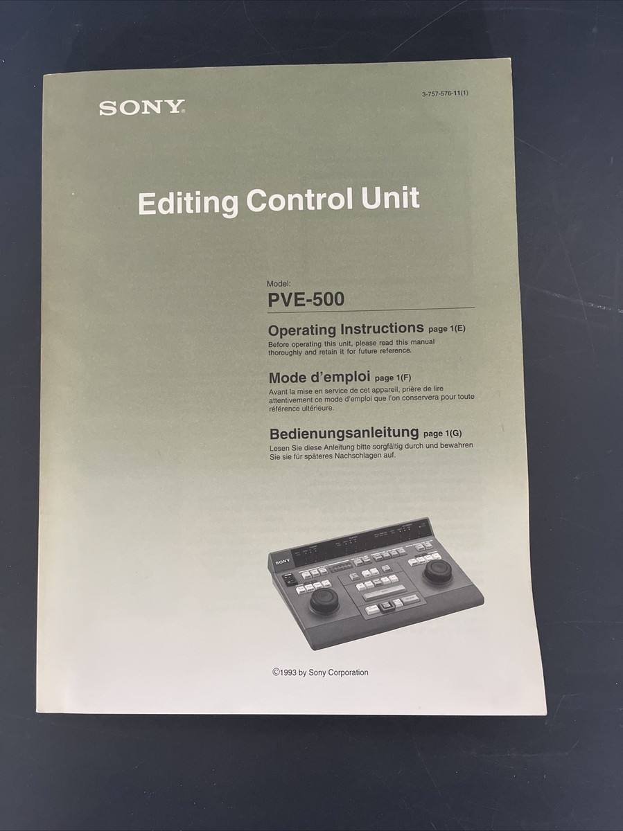 SONY PVE-500 Video Editing System Schnittbearbeitung inkl. BDA