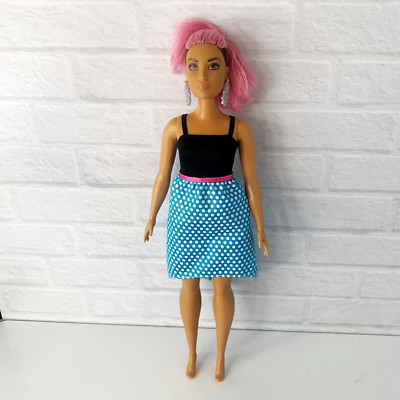 Barbie Fashionistas Curvy Doll Pink Hair Hispanic Mattel
