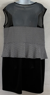 black and white plus size peplum dress Final Sale Plus Size Halter Maxi Dress in Black & White