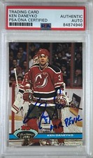 Ken Daneyko auto insc 1991 Topps Stadium Club #103 card PSA Encapsulated Devils