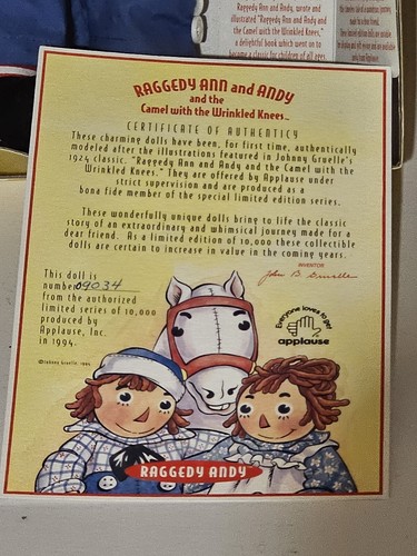 RAGGEDY ANN & ANDY & THE CAMEL WITH THE WRINKLE KNIES 2er SET - Bild 8 von 8