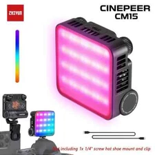 ZHIYUN CM15 15W RGB LED Video Camera Light 2600mAh Battery for Vlog Video Light