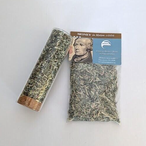 Money in Motion Bag and Jar Federal Reserve Bank of Philadelphia - Picture 1 of 2