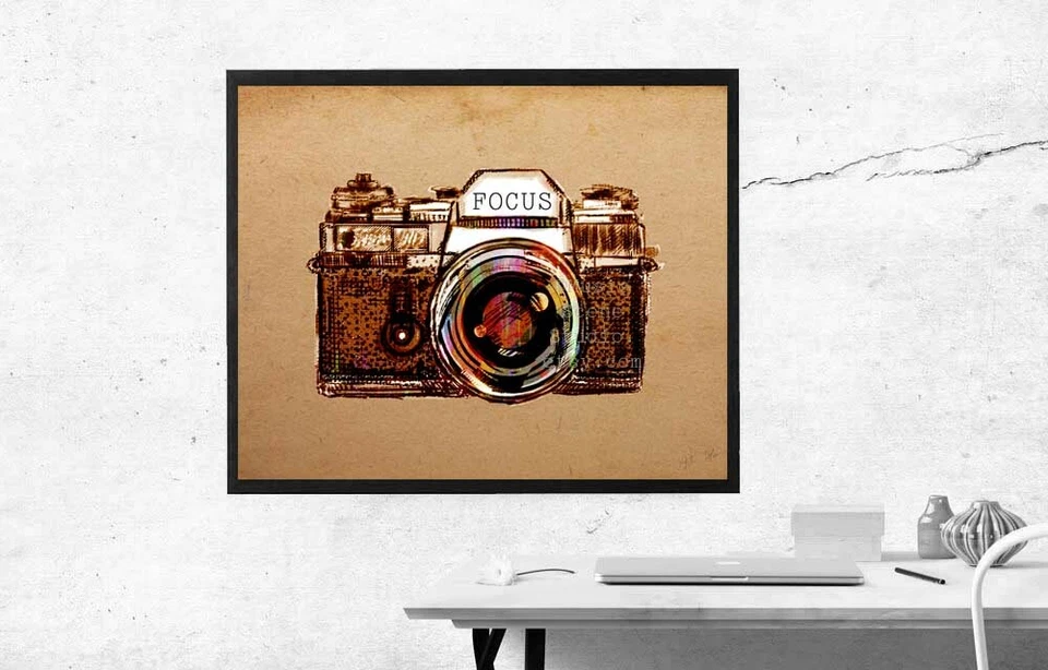 Arte de pared para cámara, regalo para fotógrafo, decoración fotográfica, impresiones de cámara, lienzo arte foto Foto 4 de 4