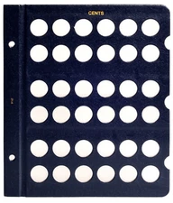 WHITMAN Blue Classic #9142 Blank Cent Album / Book Page  Penny