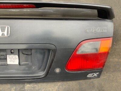 99-00 Honda Civic 4D Trunk Lid with Spoiler Black 68500-S01-A10ZZ