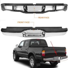 Chrome Stainless Steel Rear Step Bumper Replacement For 1995-2004 Toyota Tacoma