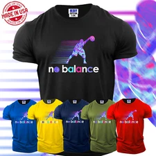 No Balance Fall Over Running Funny Men's Short Sleeve T Shirt USA New Gift Tee