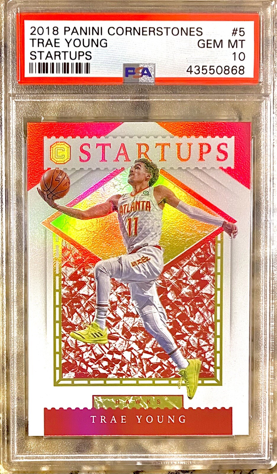 2018 TRAE YOUNG ROOKIE RC PANINI CORNERSTONES STARTUPS #5 PSA 10 GEM MINT!
