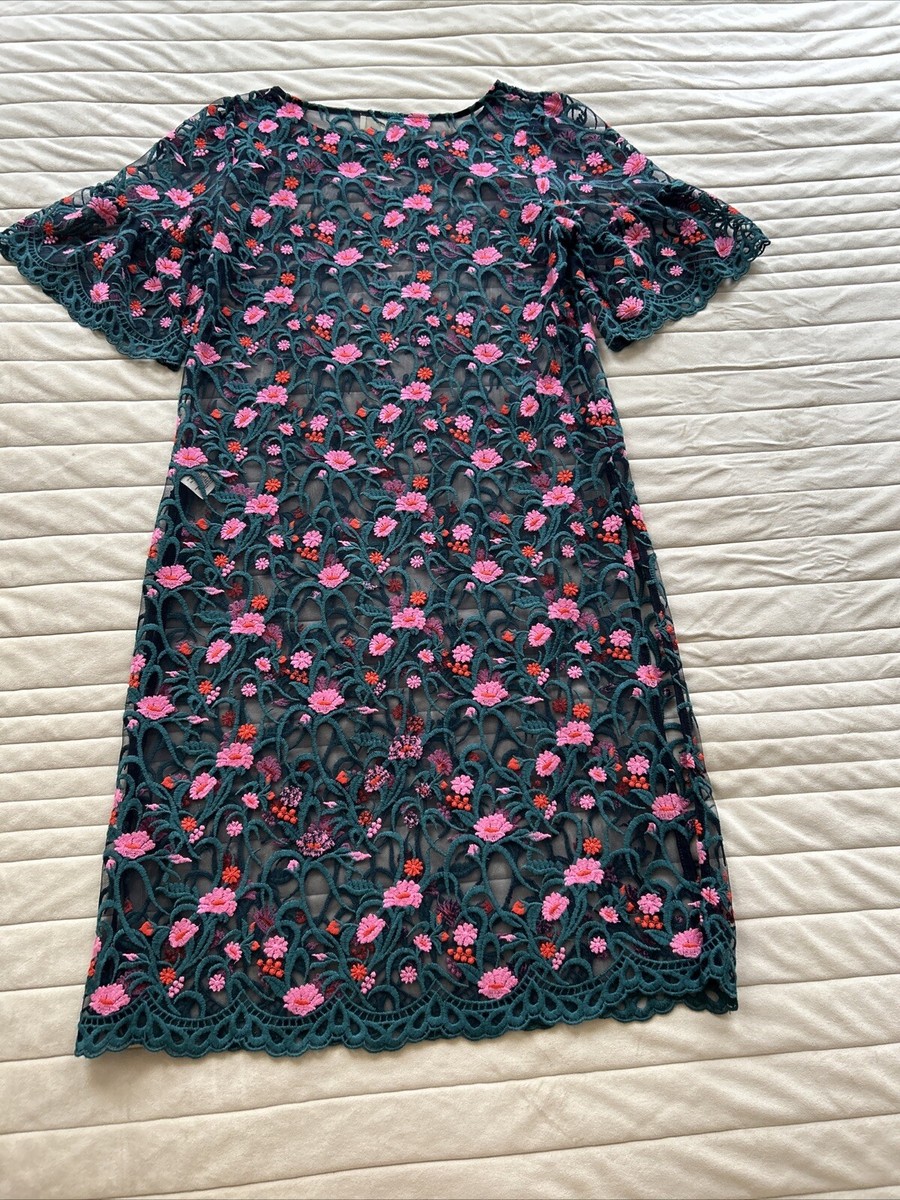 Anthropology Moulinette Soeurs Flower Embroidered Summer Dress Size XS |  eBay