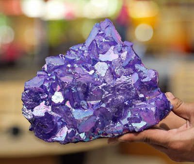 Purple Angel Aura Quarz Kristall Aura Cluster Mineralien Probe - 3040 Gramm