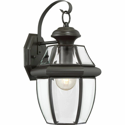 Quoizel NY8316Z Newbury 1 Light Outdoor Wall Lantern Fixture, Bronze - 2 Pack - Picture 3 of 6