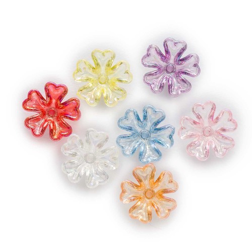 50Pcs Acrylic Flower Bell Bead Pendant Jewelry Making Accessories Earring 16mm - Picture 2 of 7