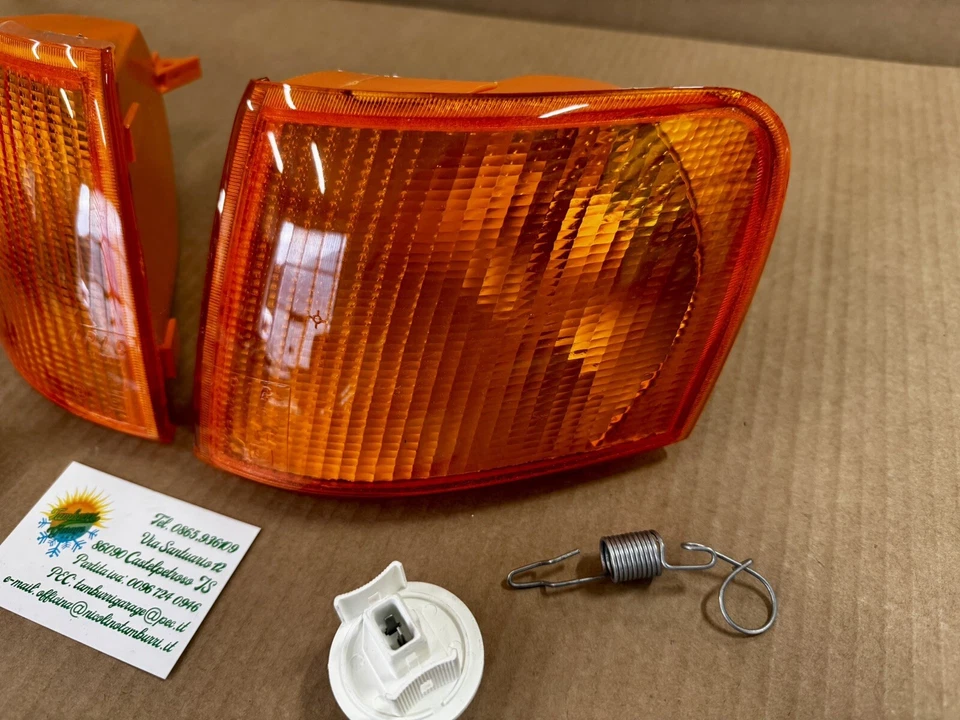 Ford Escort 1990 1991 Coppia Fanali Freccia Anteriore Arancio Foto 3 de 4
